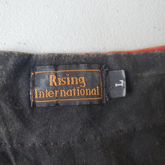 Rising International Dress Womens Large Black Boho Hippie Embroidered Sundress - Picture 3 of 8